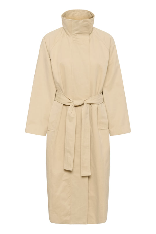 My Essential Wardrobe MWLyon Long Trenchcoat, Brown Rice