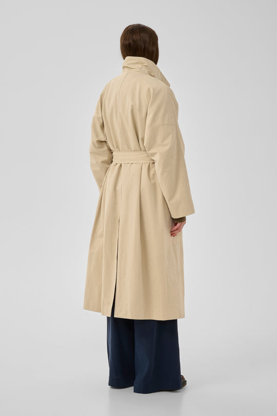 My Essential Wardrobe MWLyon Long Trenchcoat, Brown Rice
