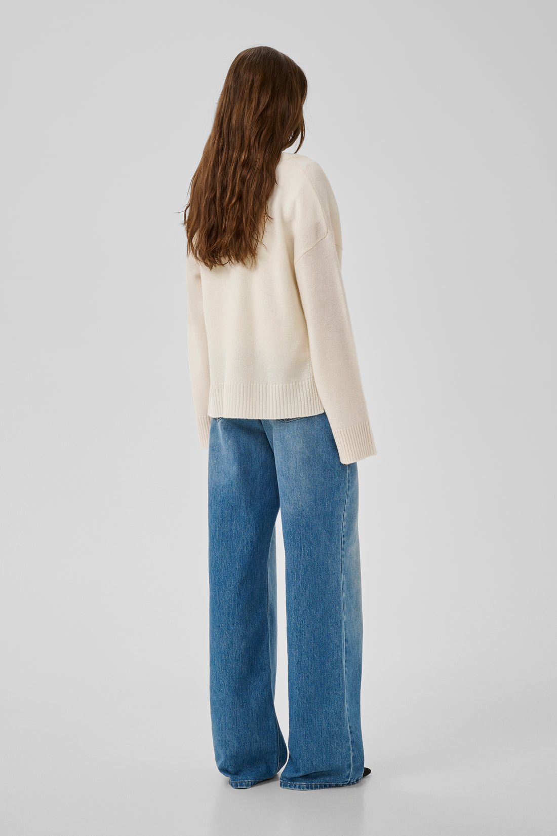 My Essential Wardrobe MWHuxi V-Neck Knit Pullover off-white