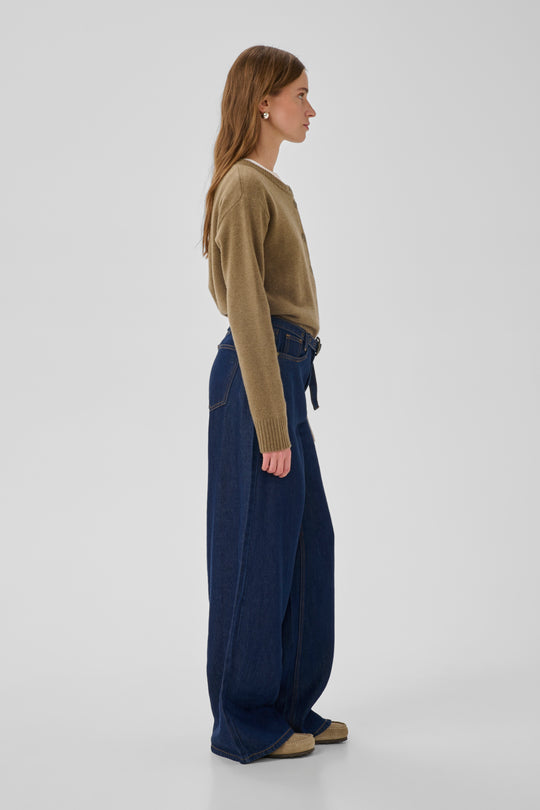 My Essential Wardrobe Jeans Wide MWTasma 181 Dark Blue Un-Wash