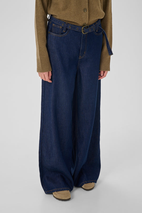My Essential Wardrobe Jeans Wide MWTasma 181 Dark Blue Un-Wash