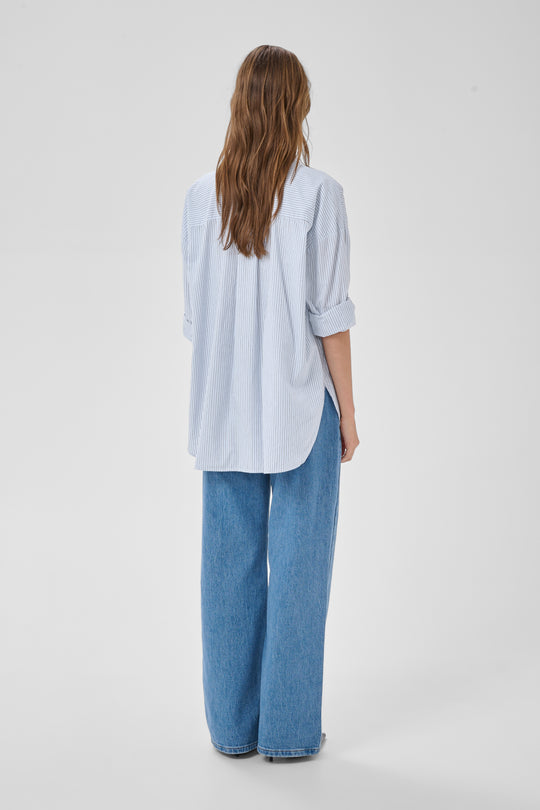 My Essential Wardrobe MWFeline Boxy Shirt blue