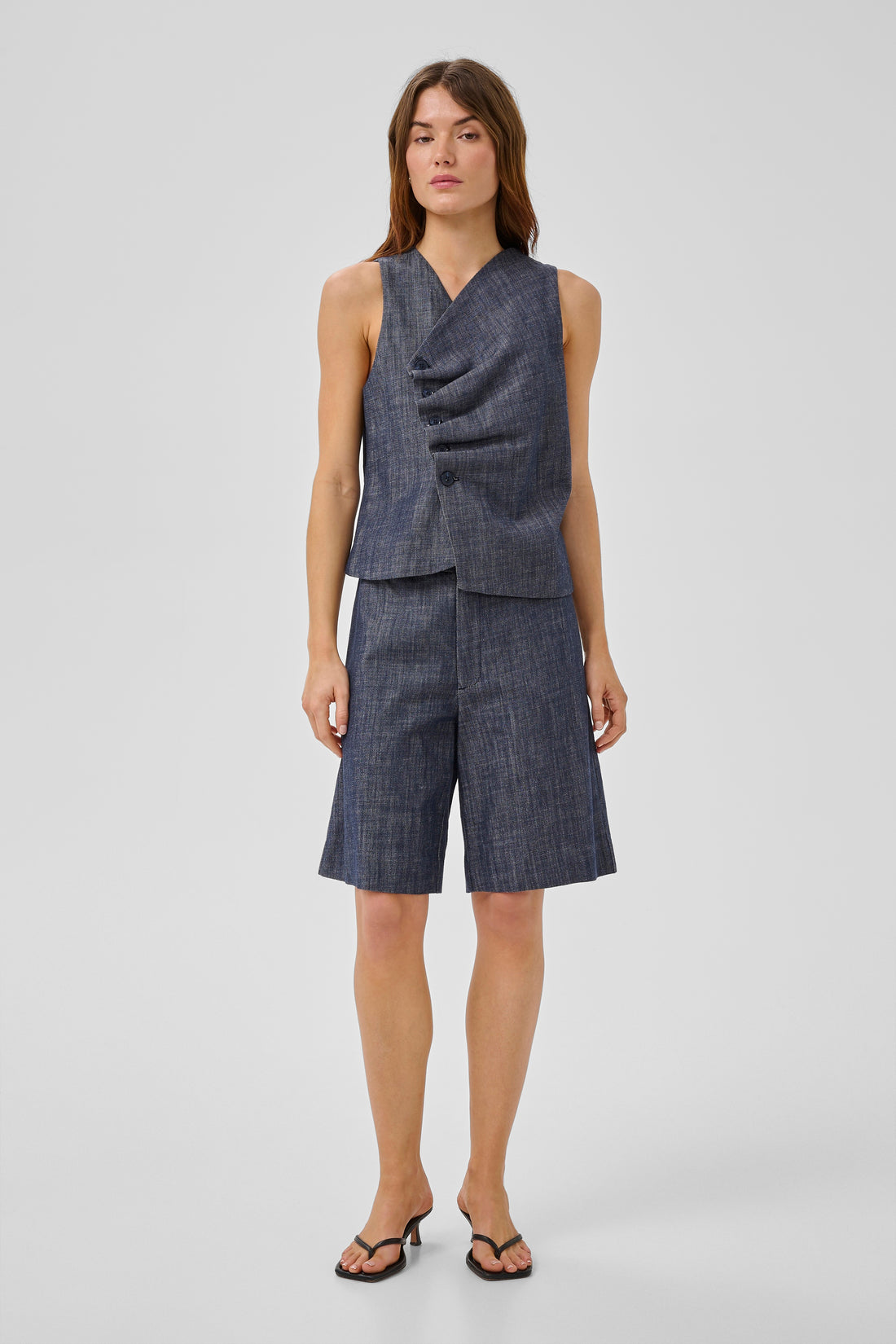 My Essential Wardrobe MWDazzie City Shorts Dark Blue Wash