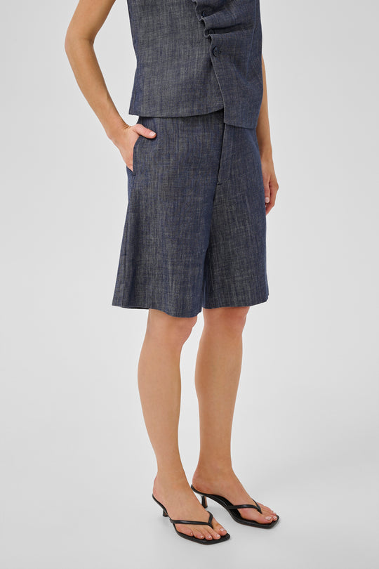 My Essential Wardrobe MWDazzie City Shorts Dark Blue Wash