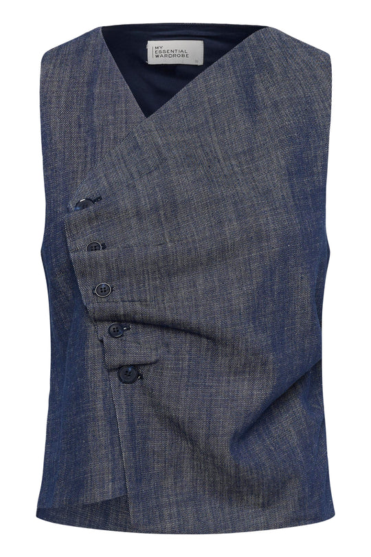 My Essential Wardrobe MWDazzie Top Dark Blue Wash
