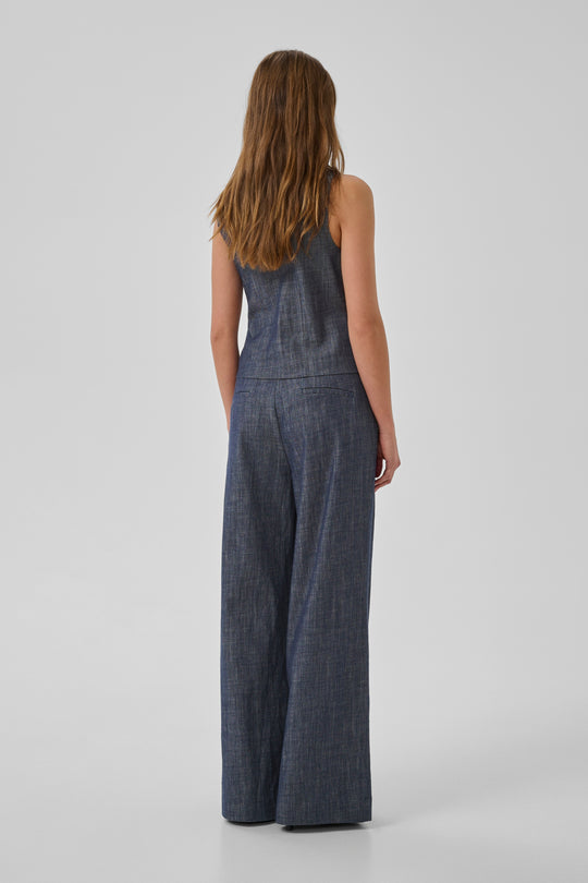 My Essential Wardrobe MWDazzie Top Dark Blue Wash