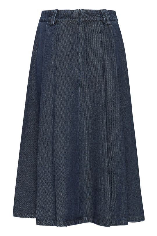 My Essential Wardrobe Denim Skirt MWMegan 185 Dark Blue Wash