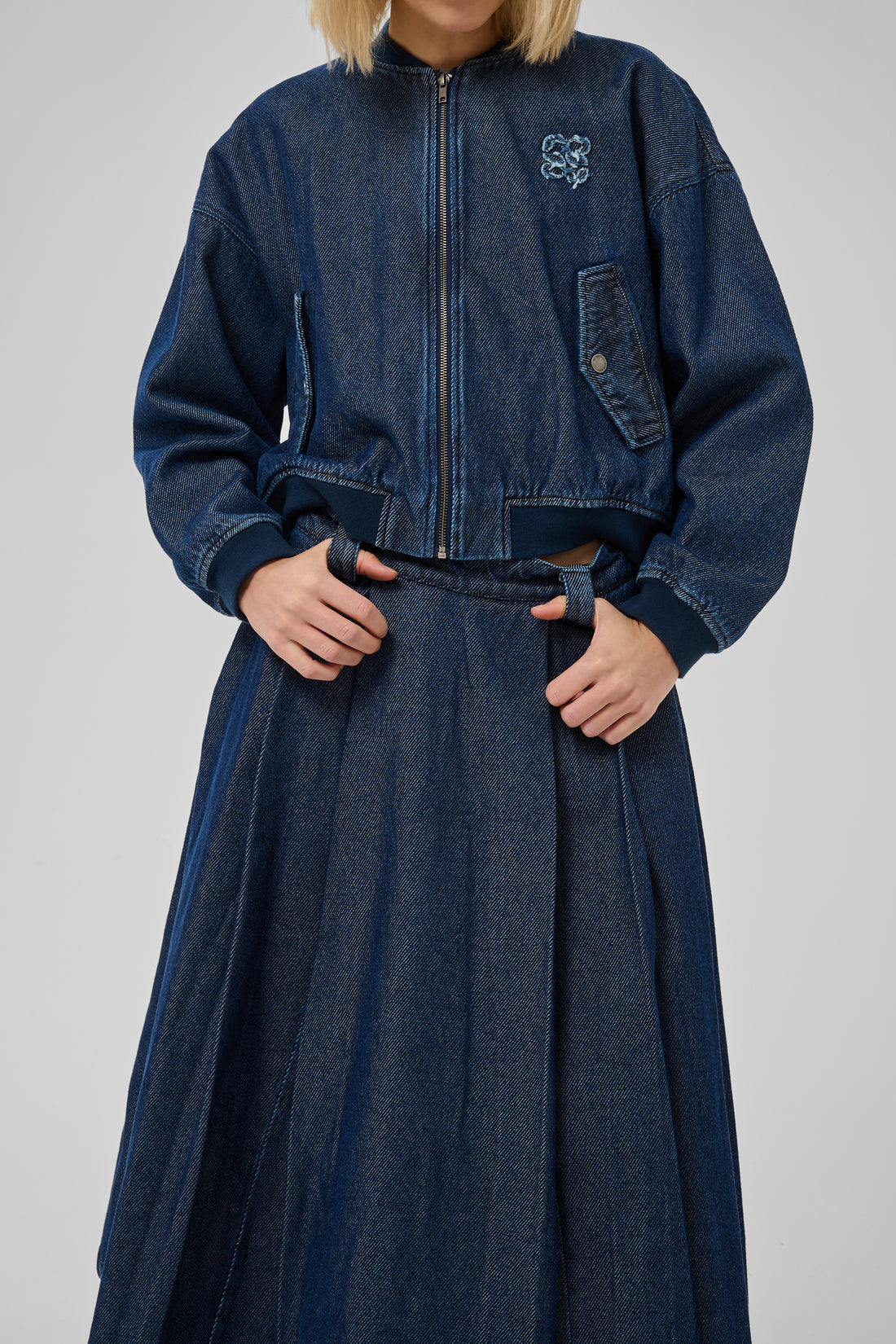 My Essential Wardrobe Denim Skirt MWMegan 185 Dark Blue Wash