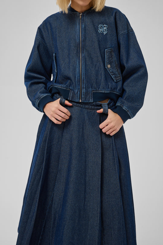 My Essential Wardrobe Denim Skirt MWMegan 185 Dark Blue Wash
