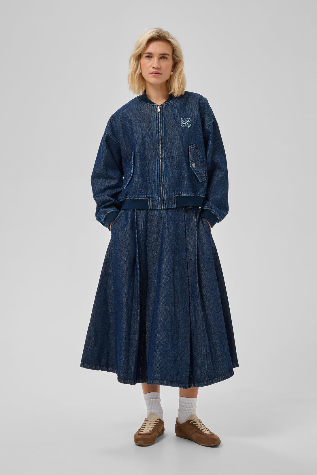 My Essential Wardrobe Denim Skirt MWMegan 185 Dark Blue Wash
