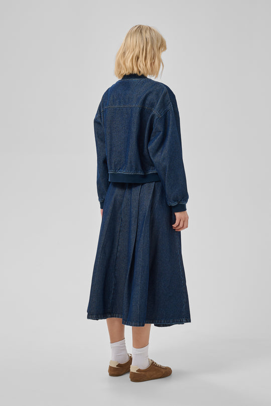 My Essential Wardrobe Denim Skirt MWMegan 185 Dark Blue Wash