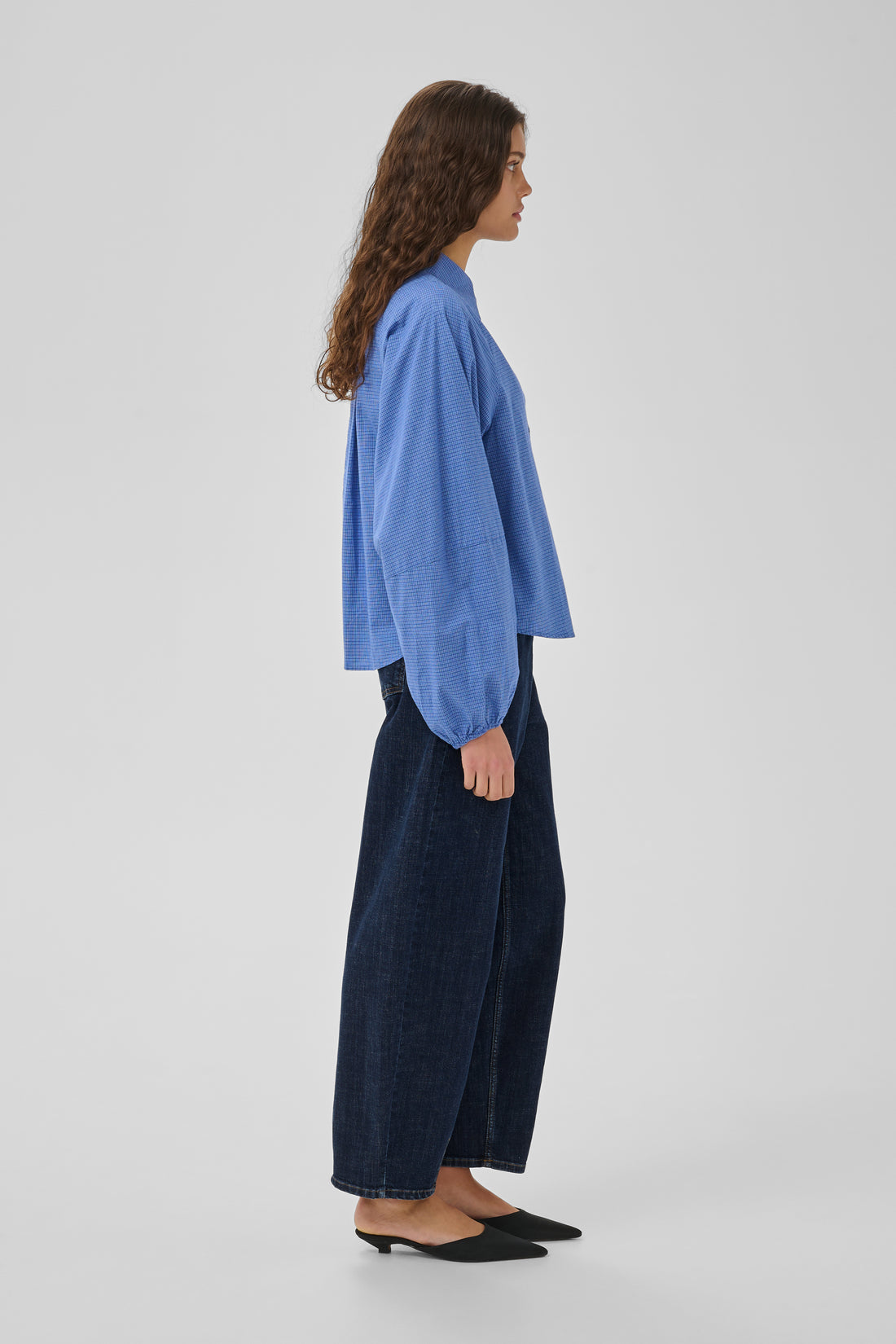My Essential Wardrobe Jeans Barrel MWLucy 187 Dark Blue Un-Wash