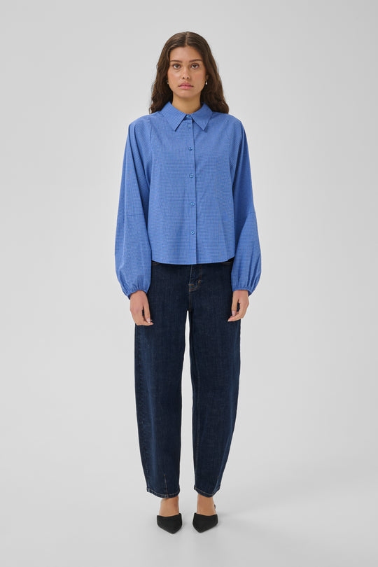 My Essential Wardrobe Jeans Barrel MWLucy 187 Dark Blue Un-Wash