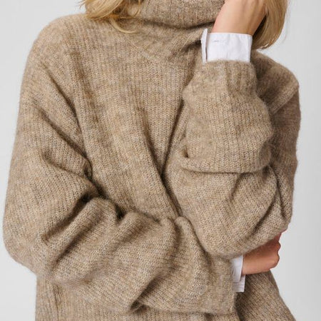 My Essential Wadrobe The Knit Rollneck Dune Melange