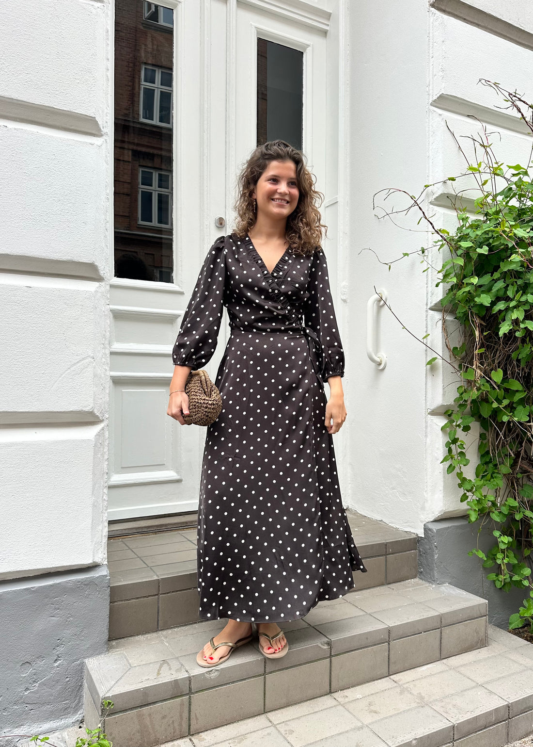 Neo Noir Malinga Dot Dress Dark Brown