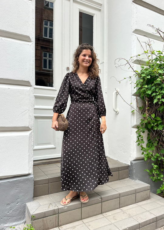 Neo Noir Malinga Dot Dress Dark Brown