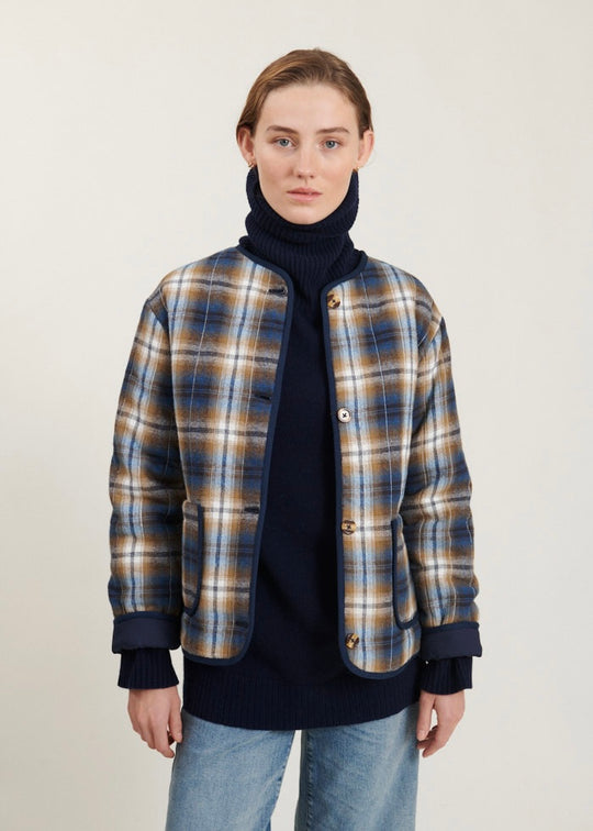 Basic Apparel Trudie Jacket tobacco brown/classic blue