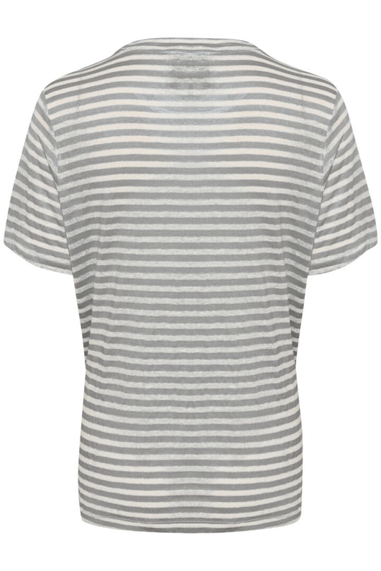 My Essential Wardrobe LisaMW Striped Tee Frost Gray Striped