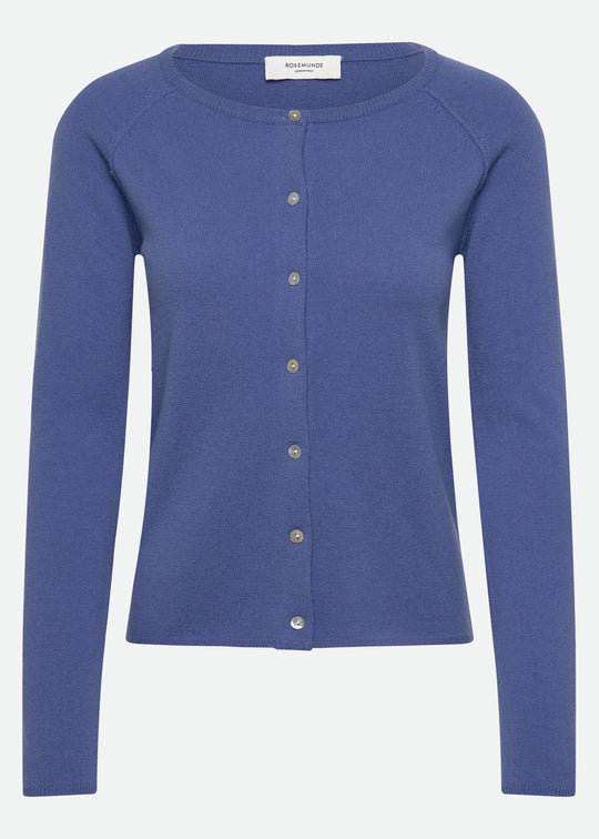 Rosemunde Laica Cashmere LS O-neck Raglan Cardigan Dutch Blue