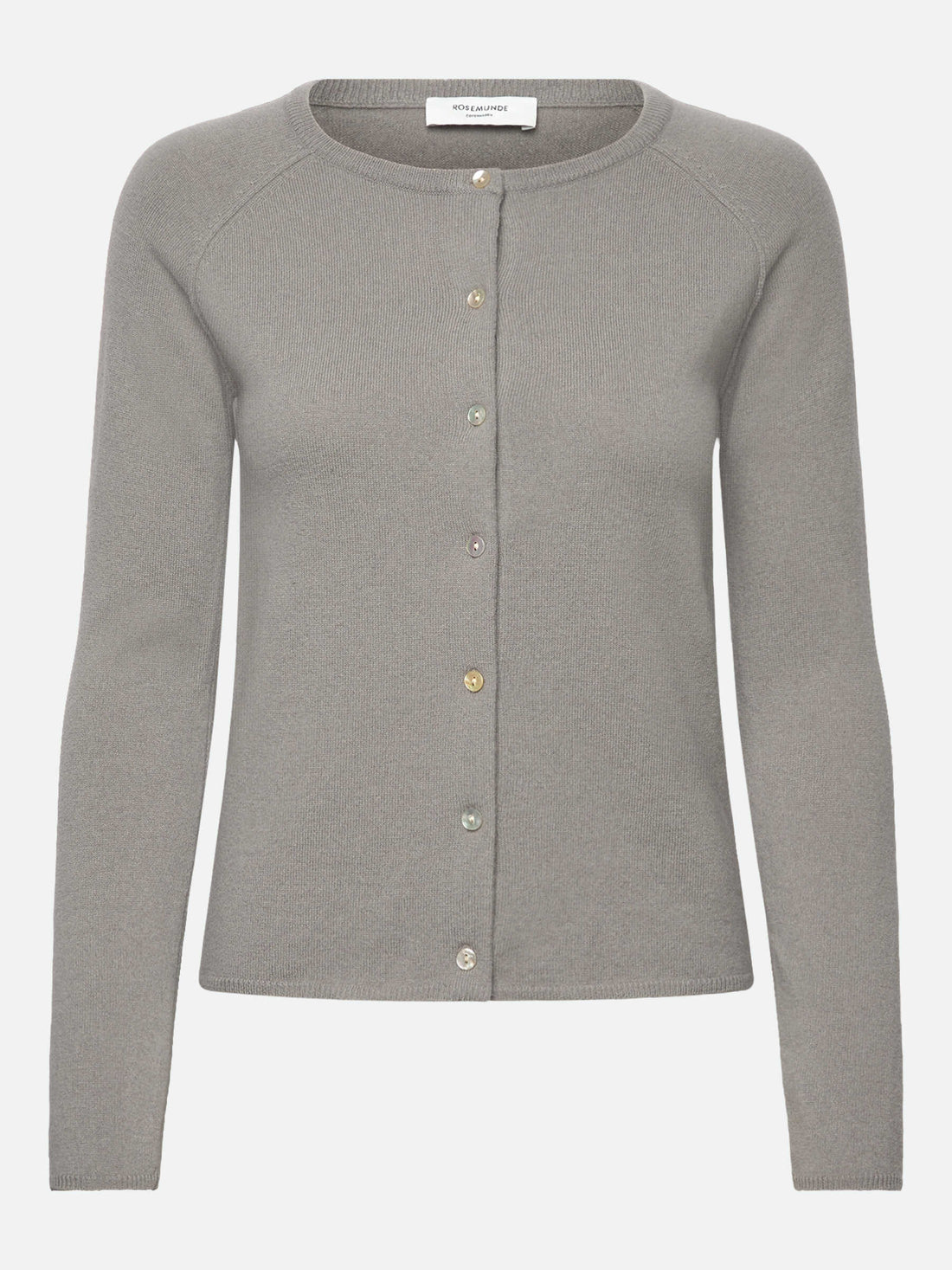 Rosemunde Laica Cashmere LS O-neck Raglan Cardigan Gypsum