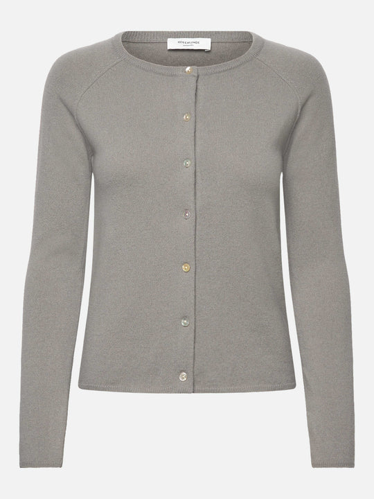 Rosemunde Laica Cashmere LS O-neck Raglan Cardigan Gypsum