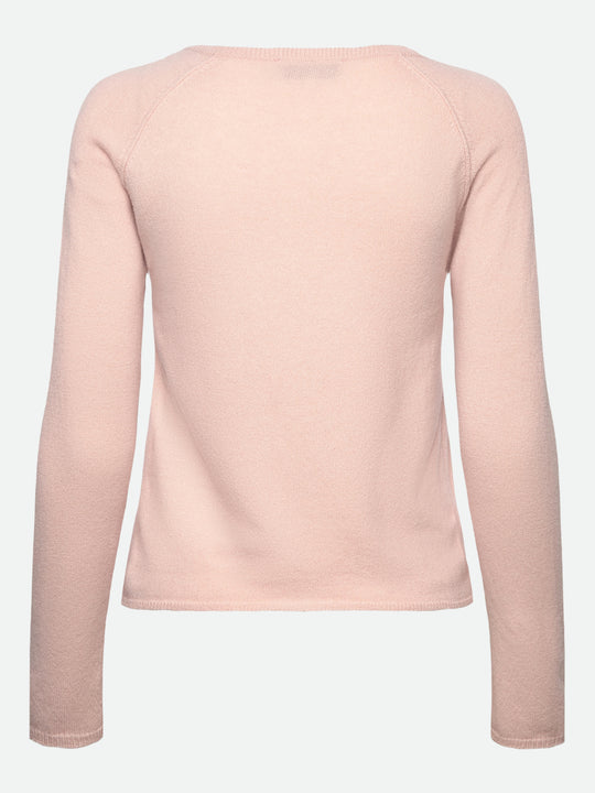 Rosemunde Laica Cashmere LS O-neck Raglan Cardigan Rose Smoke