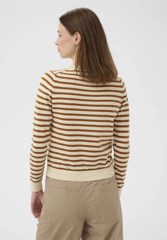 Part Two GertiaPW Pullover Brown Stripe