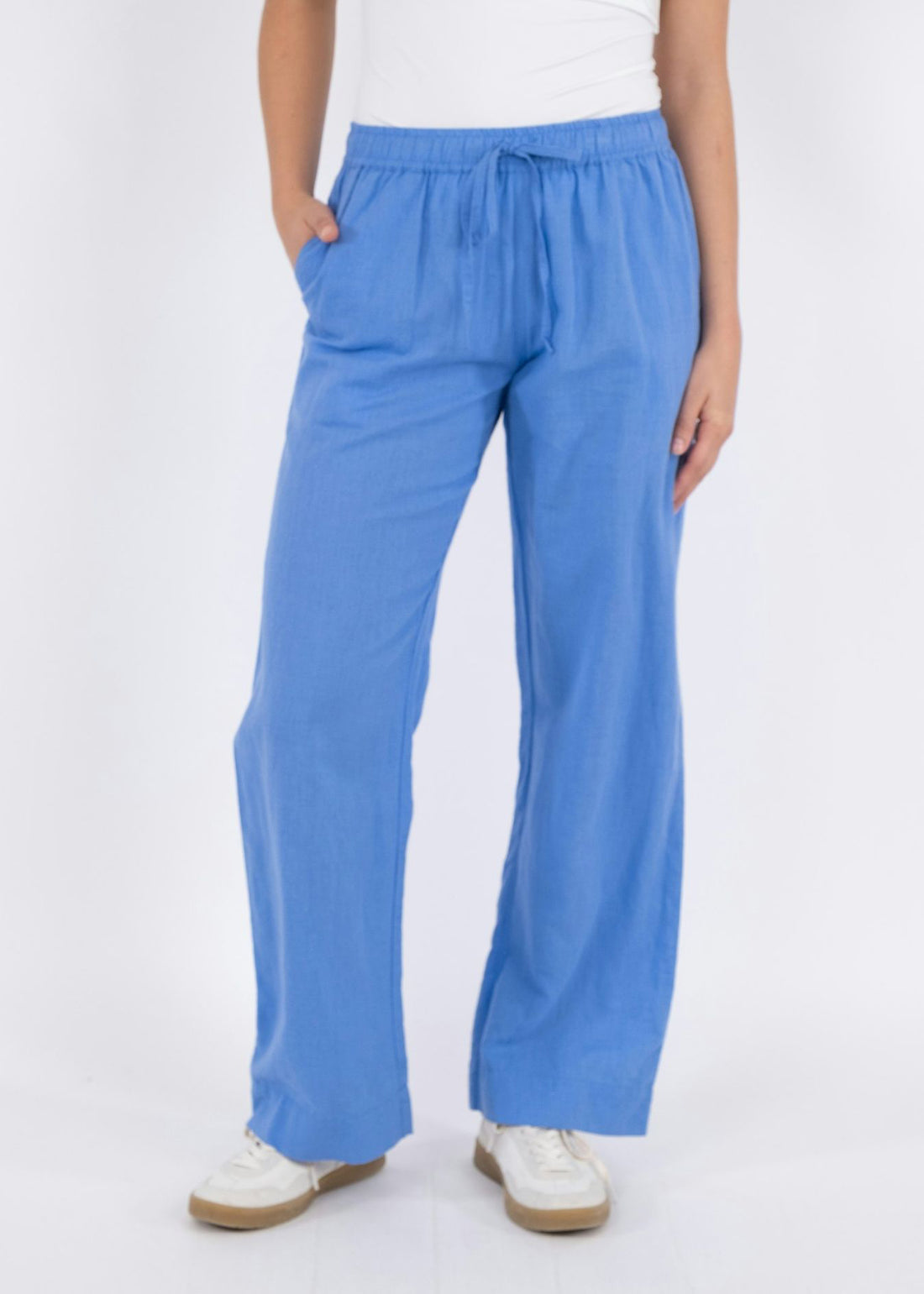 Neo Noir Sonar Linen Pants dusty blue