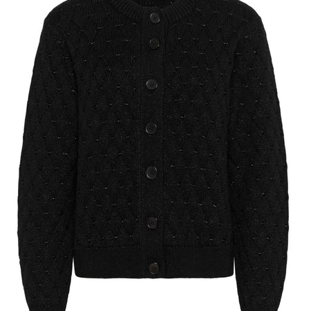 Part Two VesnaPW Cardigan Black with Lurex