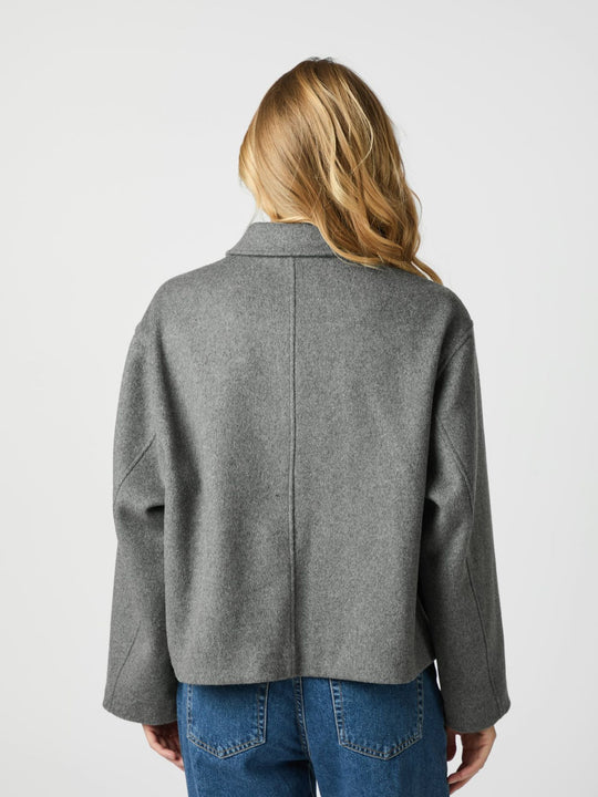 Neo Noir Hamra Wool Jacket Grey Melange