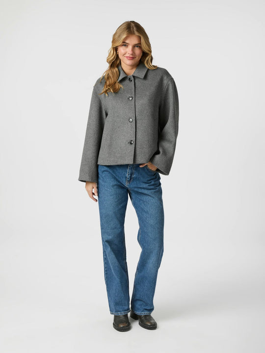 Neo Noir Hamra Wool Jacket Grey Melange