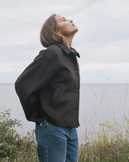 Neo Noir Hamra Wool Jacket Chocolate Brown