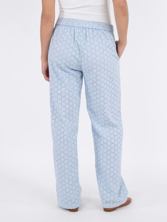 Neo Noir Claira Broderie pants light blue