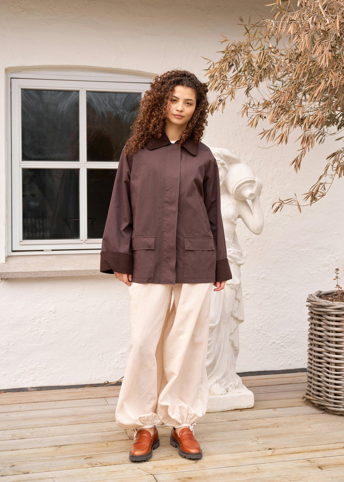 Neo Noir Anastacia Cord Jacket Brown
