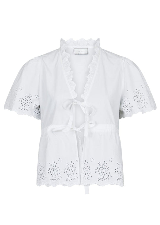 Neo Noir Satsi Embroidery Blouse White