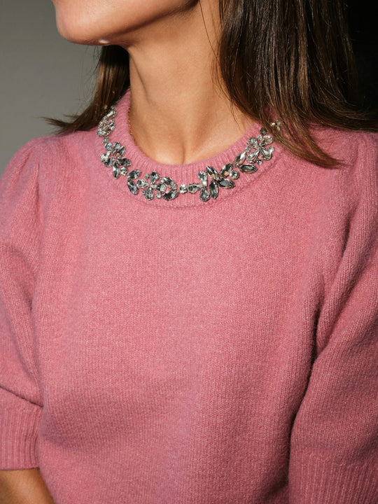 Neo Noir Maia Stone Knit blouse rose