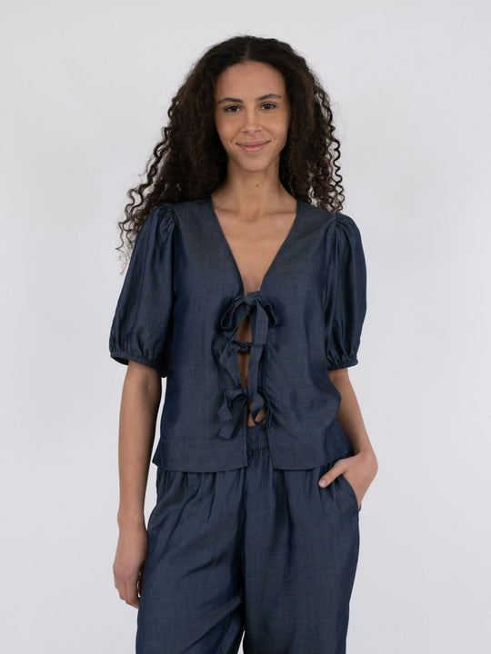 Neo Noir Chemisier Bianca Chambray Dark Navy