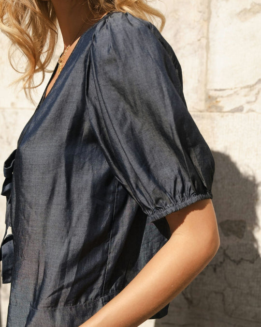 Neo Noir Chemisier Bianca Chambray Dark Navy