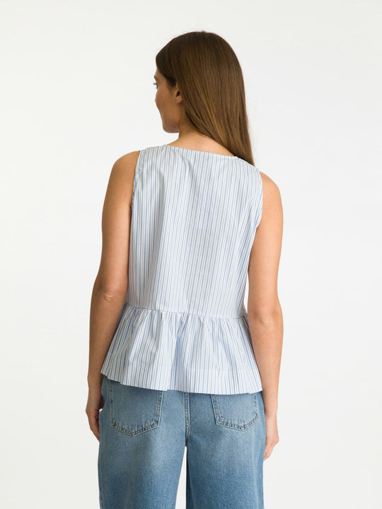 Neo Noir Manja Stripe Top light blue