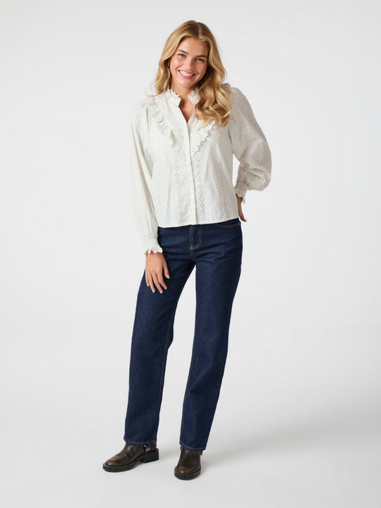 Neo Noir Degas Embroidery Blouse off-white