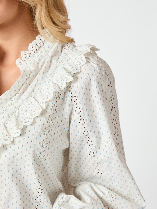 Neo Noir Degas Embroidery Blouse off-white