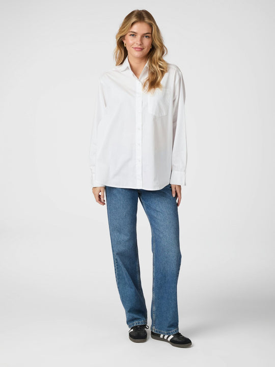 Neo Noir Dalma C Poplin Shirt white