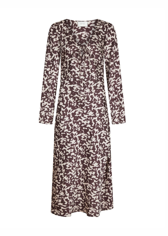 Neo Noir Krisha Graphic Fade Dress Chocolate