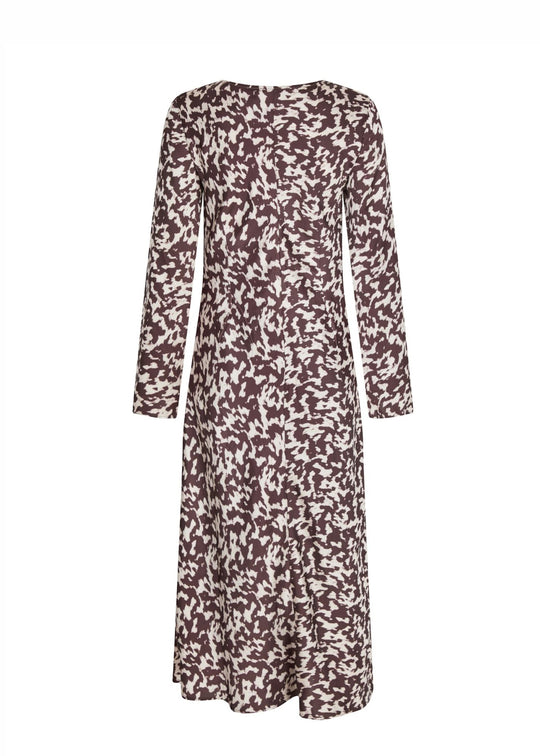 Neo Noir Krisha Graphic Fade Dress Chocolate