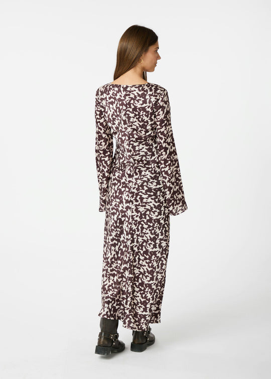 Neo Noir Krisha Graphic Fade Dress Chocolate