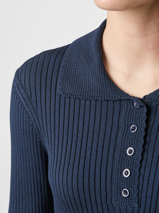 Neo Noir Balidira Knit Polo navy