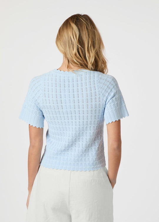 Neo Noir Blouse en tricot meiko bleu clair