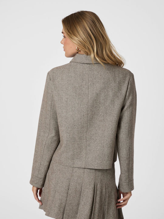 Neo Noir Romana Herringbone Jacket dusty brown