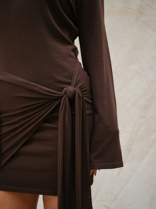 Neo Noir Cici knit dress brown