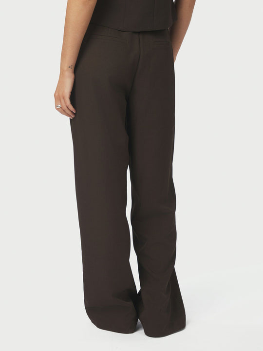 Neo Noir Emmett Structure Pants Dark Brown